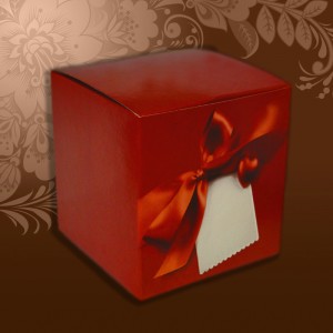 Коробка для кружек Красный бант